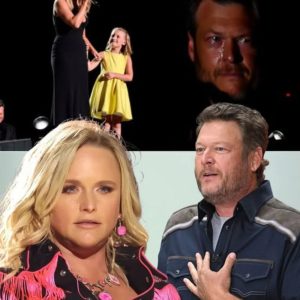 “You really thought I’d never bring her onstage?” Miranda Lambert smirked, voice trembling with both pride and defiance, as she turned toward the front row — where Blake Shelton sat, eyes already glassy with emotion.