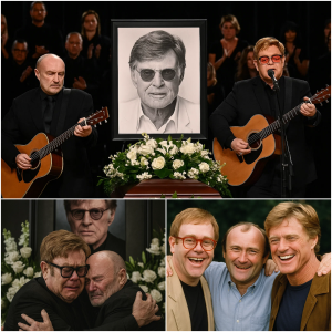 “Two Legends – The Last Farewell” — Elton John and Phil Collins Fill with Song at Robert Redford’s Funeral, When Music Becomes the Last Prayer