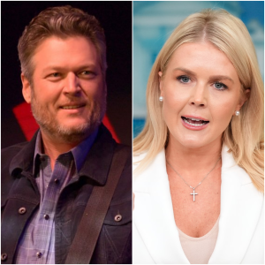 “Don’t mess with my talent or my job!” Blake Shelton SHOCKED EVERYONE at the press conference when Karoline Leavitt insulted him by saying “You useless singer, your career is a joke”