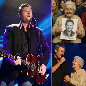 “THE MOST ADMISSIBLE MAN ON THE PLANET”: Blake Shelton stopped his concert mid-concert to bring a 75-year-old fan—who held a sign saying she’d been in love with him for 10 years—on stage, and what happened next felt like a moment that would last forever…..