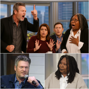 The moment Whoopi Goldberg yelled, “CUT! GET HIM OUT OF MY SET!”—it was too late. Blake Shelton had just turned The View into a live TV meltdown, and all the cameras were rolling.
