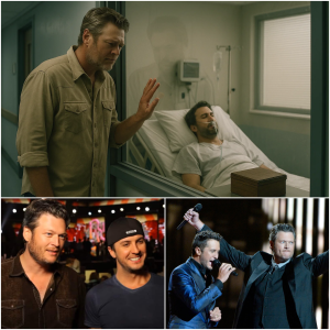 The hospital hallway was quiet that afternoon, except for Blake Shelton’s slow, steady footsteps.