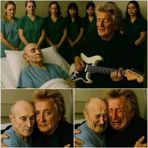 This afternoon, the quiet corridors of a London hospital were interrupted by a moment so tender it’s already become a story whispered among music lovers.