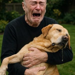 A HEARTBREAKING GOODBYE: The world knows Phil Collins as the undisputed King of Pop, a pillar of strength and tradition, but in a private, stunned moment, that cool exterior gives way to the utter pain of a man saying his final goodbye.