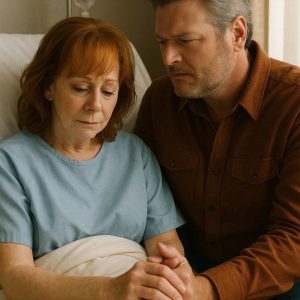 BREAKING NEWS — The country music world was shaken this morning in Nashville when Blake Shelton appeared before the press after an emotional private visit to Reba McEntire.