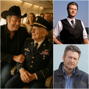 BREAKING NEWS — BLAKE SHELTON GIVES UP HIS FIRST CLASS SEAT TO A U.S. VETERAN DURING A FLIGHT