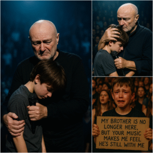 London’s O2 Arena was a sea of emotion last night when Phil Collins stopped mid-set to invite a young fan, 10-year-old Daniel Carter, up on stage during his sold-out concert.