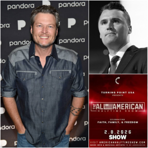 BREAKING: Blake Shelton Donates  Million to Fund Turning Point USA’s ‘All-American Halftime Show’ — A Patriotic Counterpoint to the Super Bowl Main Event