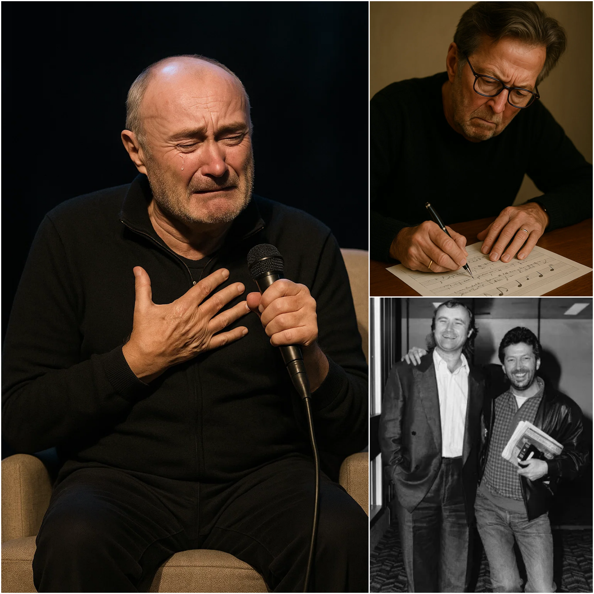 A REAL GOODBYE: The pop world fell silent this morning as the legend Phil Collins revealed that Eric Clapton was quietly writing his final chapter.