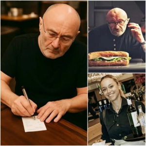 A NOTE THAT CHANGED EVERYTHING — PHIL COLLINS’ QUIET ACT OF KINDNESS THAT BROUGHT A WAITRESS TO TEARS